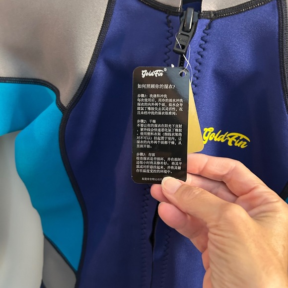 Gold Fin Womens Neoprene Scuba Top Vacation Beach Water Sports Sz Small - Picture 3 of 7